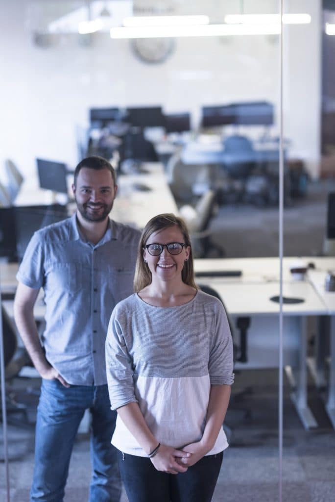 business couple at office